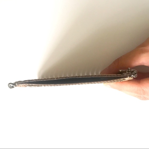 NWB Stella McCartney Metallic Gold Python Falabella Card Holder Case✨ Vegan - Picture 3 of 7